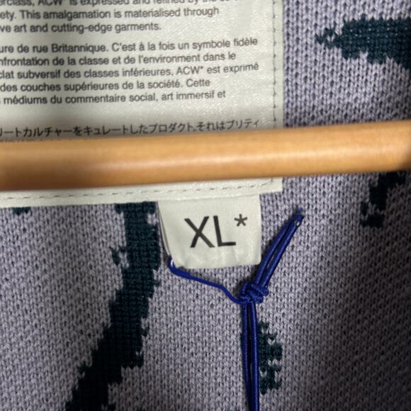 A-COLD-WALL* Shatter Jaq Jumper Sweater Merino Wool Deep Teal Sz XL NWT {3V26} - Picture 6 of 9